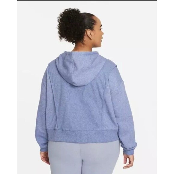 Nike Dri-FIT Women's Fleece Training Hoodie Pullover (Plus Size) Blue 3X - Picture 2 of 6